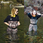 Breathable Waders for Unisex （Grass Camo Pattern)