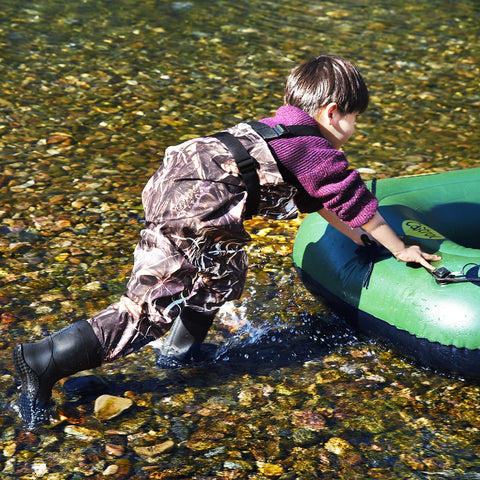 NeyGu Kids Breathable Waders (Max Camo Pattern), Spring Style.