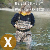 Breathable Waders for Unisex （Grass Camo Pattern)
