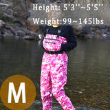 Breathable Waders for Unisex （Pink Camo Pattern)