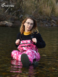 Breathable Waders for Unisex （Pink Camo Pattern)