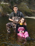 Breathable Waders for Unisex （Pink Camo Pattern)