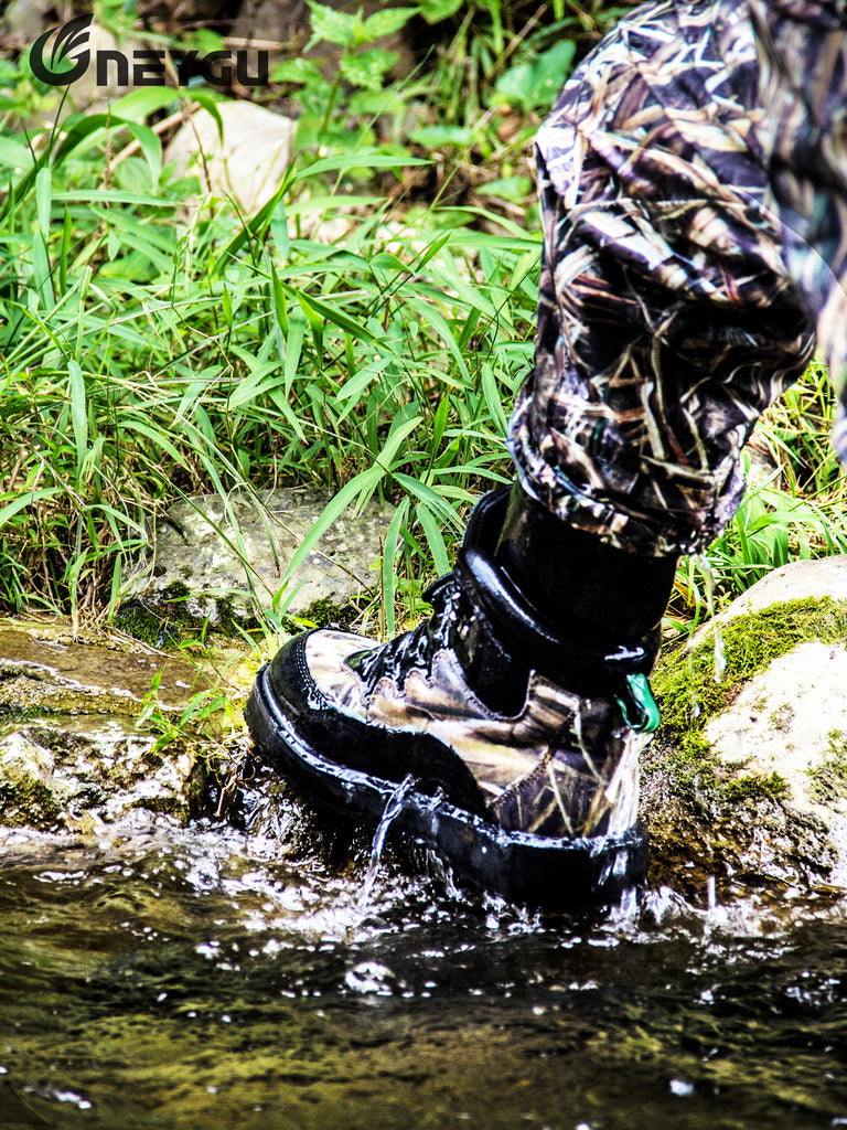 NeyGu Wading Boots with Anti-Slip Rubber Sole (Camo Pattern)