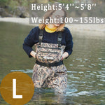 Breathable Waders for Unisex （Grass Camo Pattern)