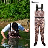 Breathable Waders for Unisex （Max Camo Pattern)