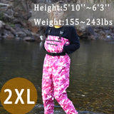 Breathable Waders for Unisex （Pink Camo Pattern)