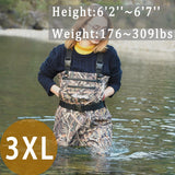 Breathable Waders for Unisex （Grass Camo Pattern)