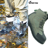 NeyGu Wading Boots with Anti-Slip Rubber Sole（Solid Green Color）sdd