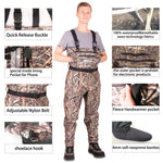 Breathable Waders for Unisex （Grass Camo Pattern)