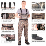 Breathable Waders for Unisex （Grass Camo Pattern)