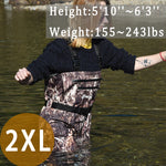 Breathable Waders for Unisex （Max Camo Pattern)